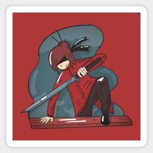 Ninja Girl Warrior Sticker